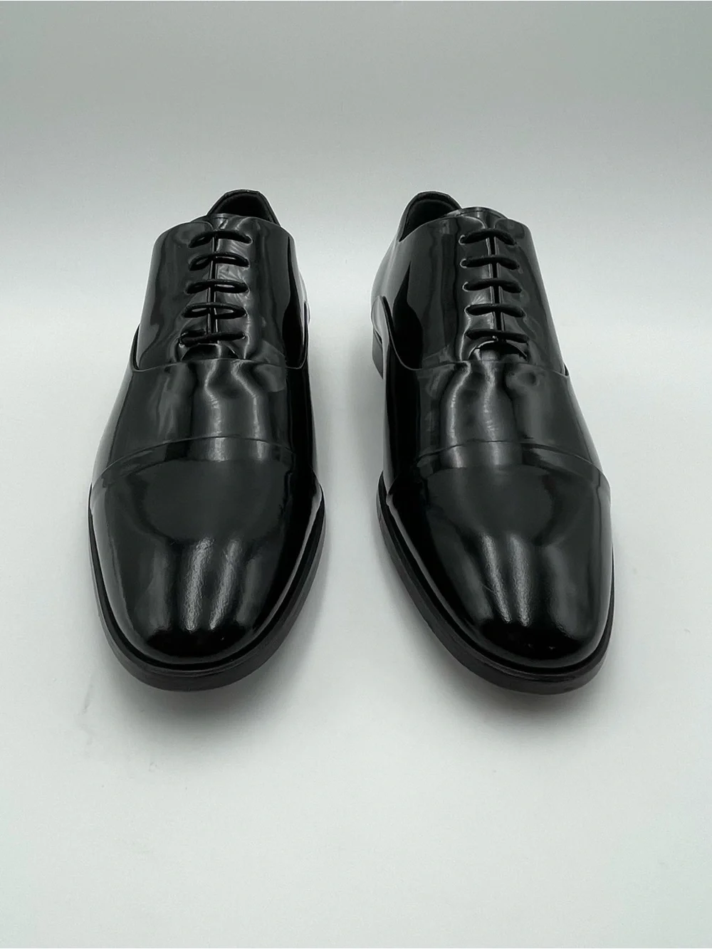 VELLAPAIS Scotland CapToe SZ 12 Black Patent Leather Oxford Dress Shoe MSRP $329